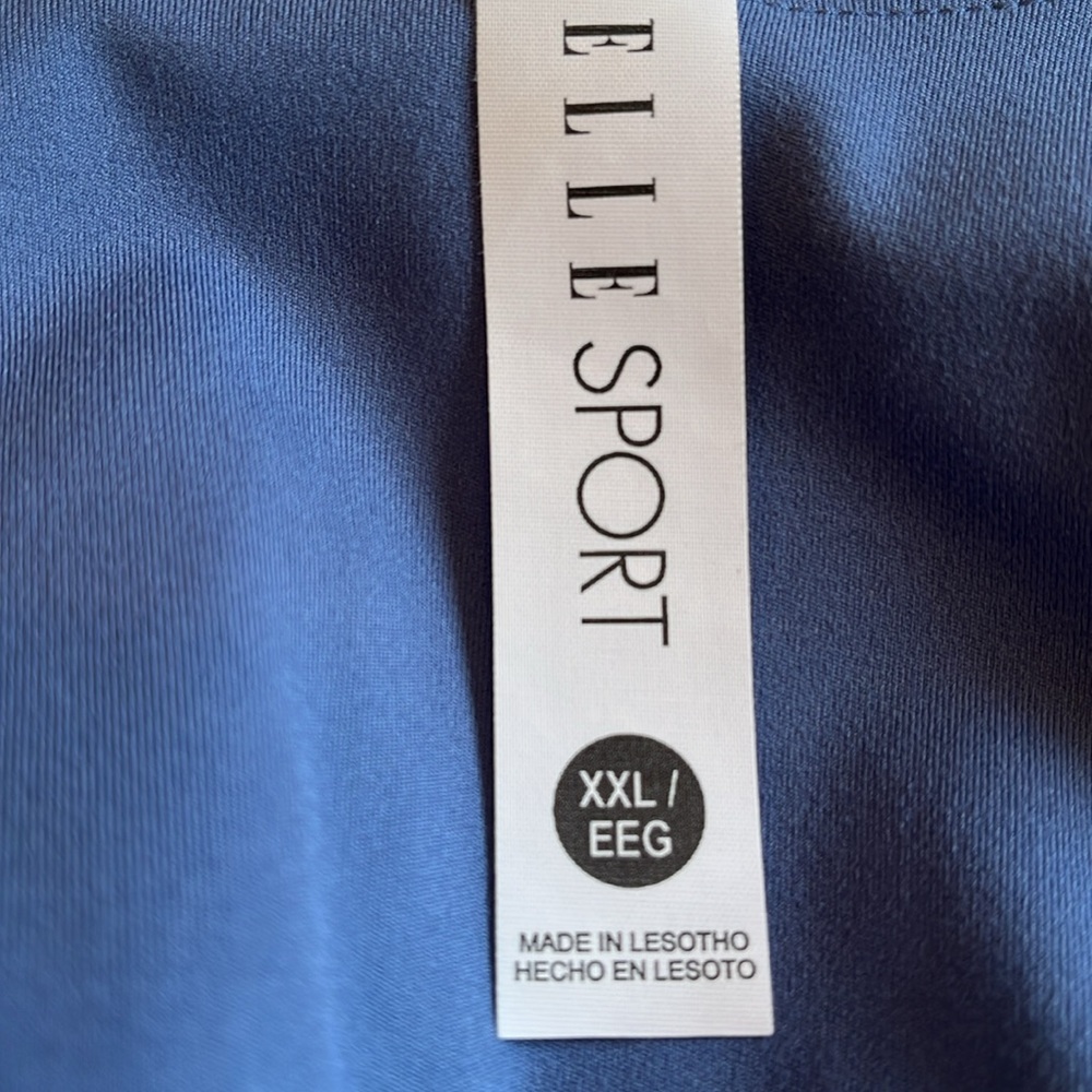 NWT Elle Sport Tank Dress Sleeveless Women’s XXL Blue Active Swim Stretchy Beach - Picture 10 of 17